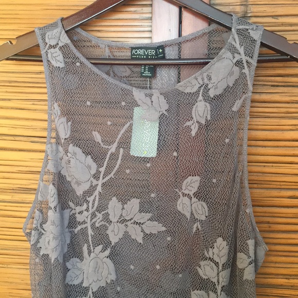 Floral Lace Bodysuit Forever 21+ 3X - Picture 2 of 3